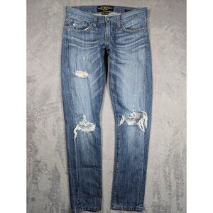 Lucky Brand Sienna Cigarette Jeans Womens Size 00 24 Distressed Slim Fit